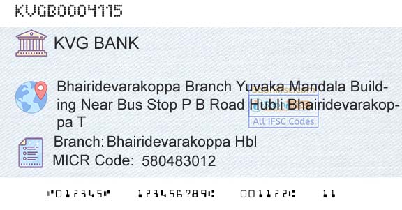 Karnataka Vikas Grameena Bank Bhairidevarakoppa HblBranch 
