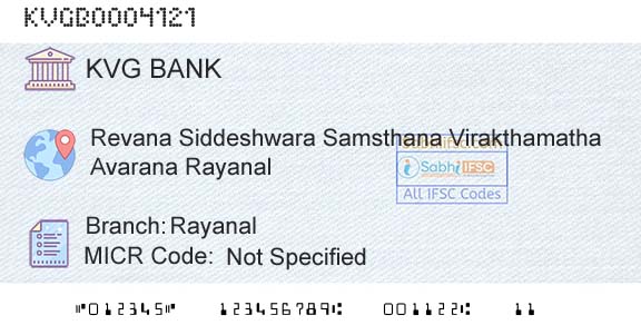Karnataka Vikas Grameena Bank RayanalBranch 