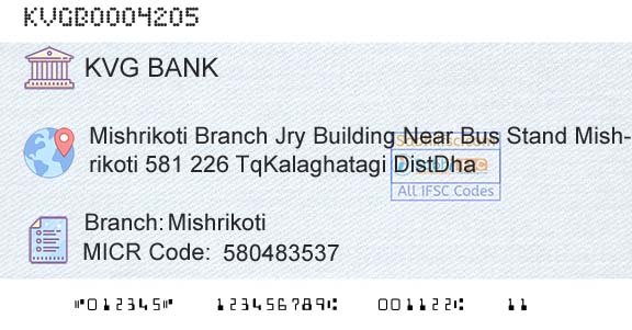 Karnataka Vikas Grameena Bank MishrikotiBranch 