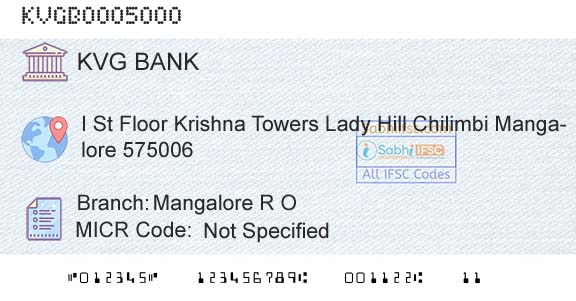 Karnataka Vikas Grameena Bank Mangalore R OBranch 