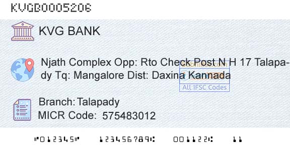 Karnataka Vikas Grameena Bank TalapadyBranch 