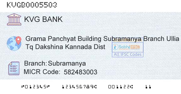 Karnataka Vikas Grameena Bank SubramanyaBranch 