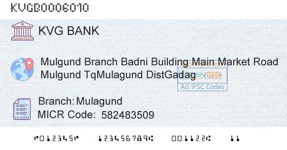 Karnataka Vikas Grameena Bank MulagundBranch 