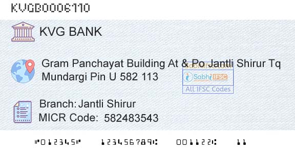 Karnataka Vikas Grameena Bank Jantli ShirurBranch 