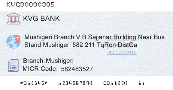 Karnataka Vikas Grameena Bank MushigeriBranch 