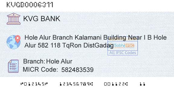 Karnataka Vikas Grameena Bank Hole AlurBranch 