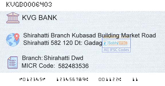 Karnataka Vikas Grameena Bank Shirahatti Dwd Branch 