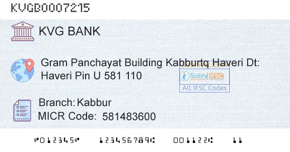 Karnataka Vikas Grameena Bank KabburBranch 