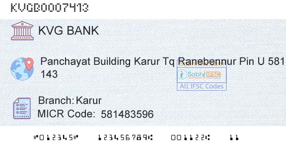 Karnataka Vikas Grameena Bank KarurBranch 