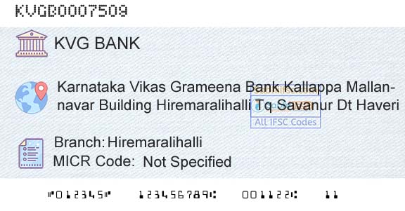 Karnataka Vikas Grameena Bank HiremaralihalliBranch 