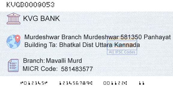 Karnataka Vikas Grameena Bank Mavalli Murd Branch 