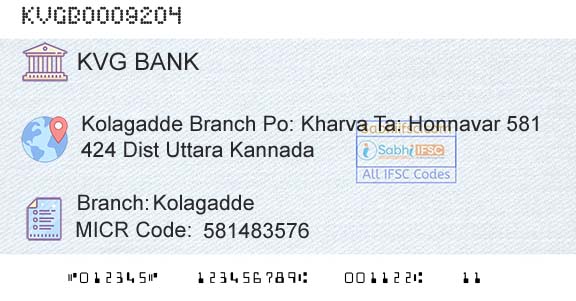 Karnataka Vikas Grameena Bank KolagaddeBranch 