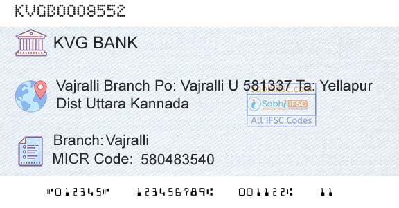 Karnataka Vikas Grameena Bank VajralliBranch 