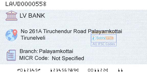 Laxmi Vilas Bank PalayamkottaiBranch 