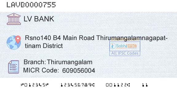 Laxmi Vilas Bank ThirumangalamBranch 