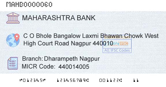 Bank Of Maharashtra Dharampeth NagpurBranch 