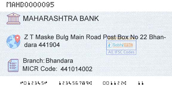 Bank Of Maharashtra BhandaraBranch 