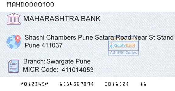 Bank Of Maharashtra Swargate PuneBranch 