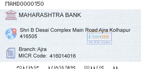 Bank Of Maharashtra AjraBranch 