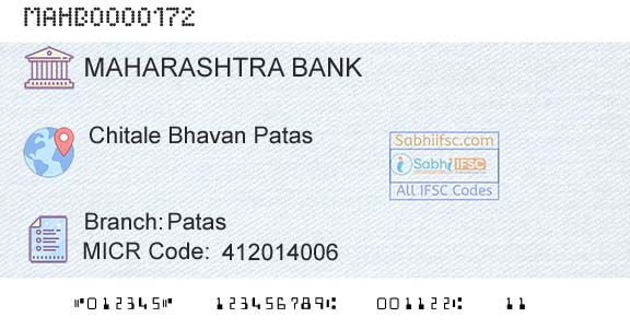 Bank Of Maharashtra PatasBranch 