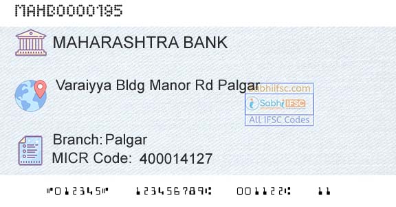 Bank Of Maharashtra PalgarBranch 