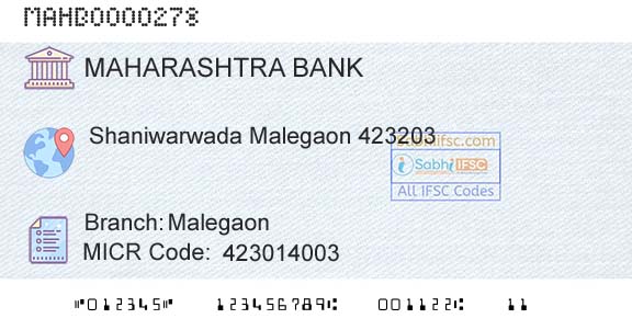 Bank Of Maharashtra MalegaonBranch 