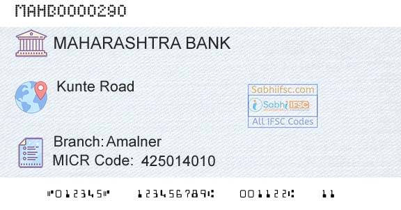Bank Of Maharashtra AmalnerBranch 