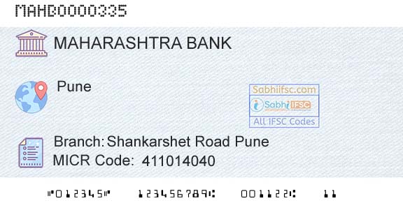 Bank Of Maharashtra Shankarshet Road PuneBranch 