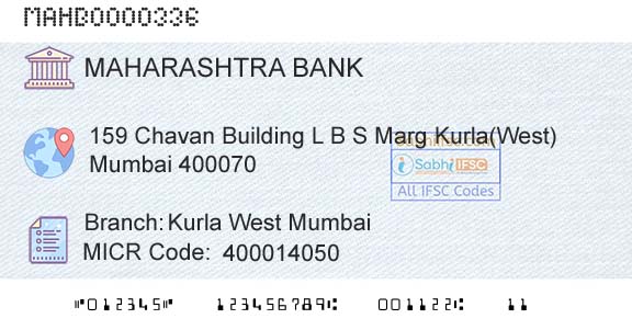 Bank Of Maharashtra Kurla West MumbaiBranch 