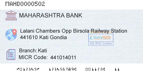 Bank Of Maharashtra KatiBranch 