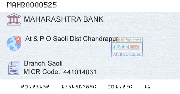 Bank Of Maharashtra SaoliBranch 