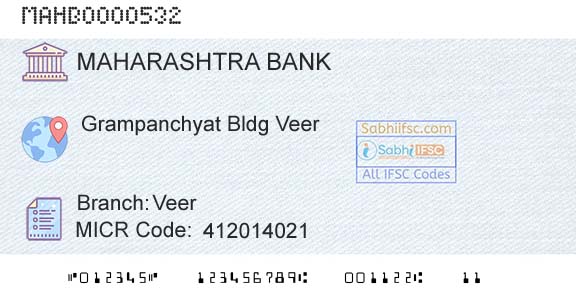 Bank Of Maharashtra VeerBranch 