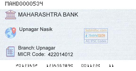 Bank Of Maharashtra UpnagarBranch 