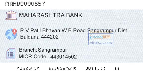 Bank Of Maharashtra SangrampurBranch 
