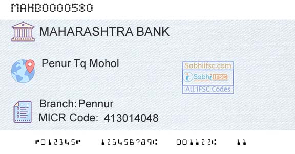 Bank Of Maharashtra PennurBranch 