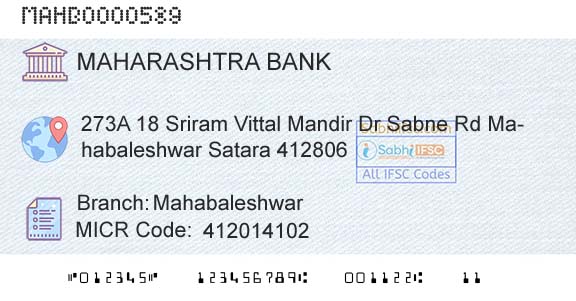 Bank Of Maharashtra MahabaleshwarBranch 
