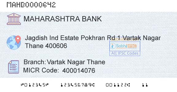 Bank Of Maharashtra Vartak Nagar ThaneBranch 