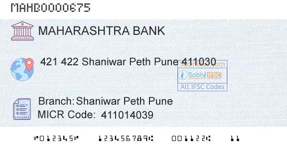 Bank Of Maharashtra Shaniwar Peth PuneBranch 