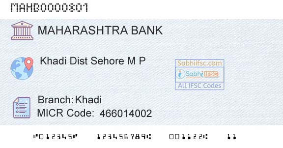 Bank Of Maharashtra KhadiBranch 