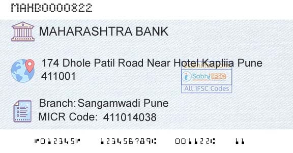 Bank Of Maharashtra Sangamwadi PuneBranch 