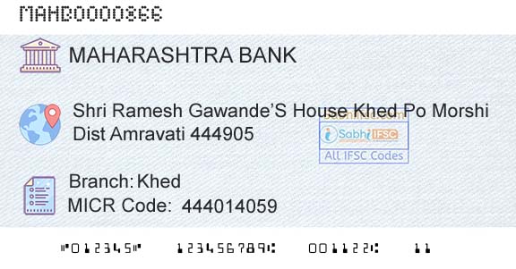 Bank Of Maharashtra KhedBranch 