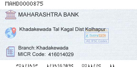 Bank Of Maharashtra KhadakewadaBranch 