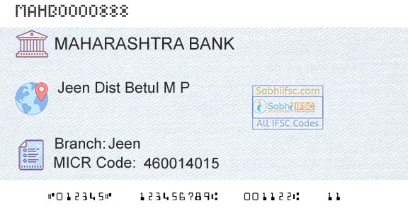 Bank Of Maharashtra JeenBranch 