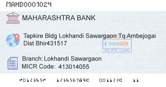 Bank Of Maharashtra Lokhandi SawargaonBranch 