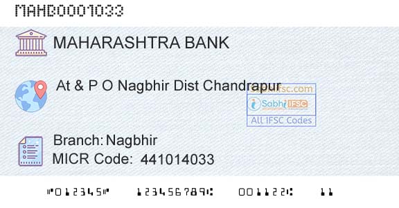 Bank Of Maharashtra NagbhirBranch 