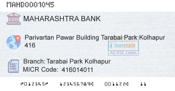 Bank Of Maharashtra Tarabai Park KolhapurBranch 