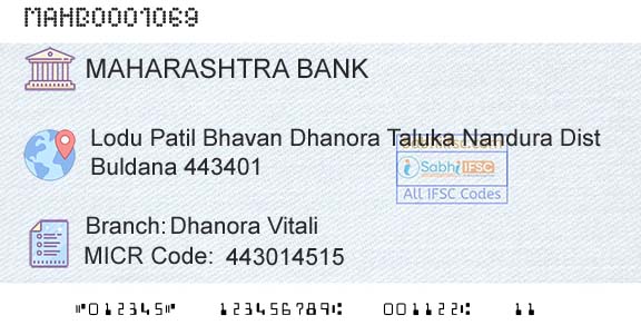 Bank Of Maharashtra Dhanora VitaliBranch 