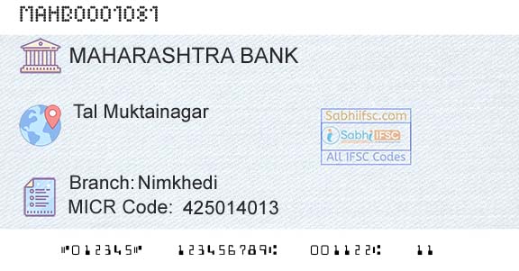 Bank Of Maharashtra NimkhediBranch 