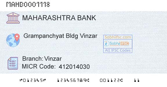 Bank Of Maharashtra VinzarBranch 