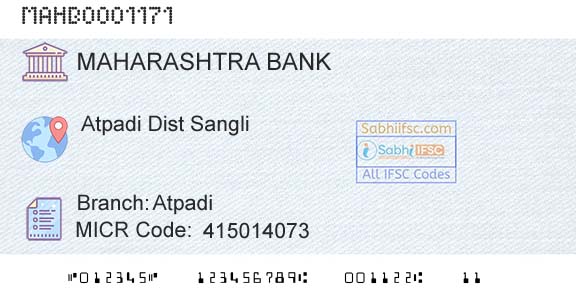 Bank Of Maharashtra AtpadiBranch 